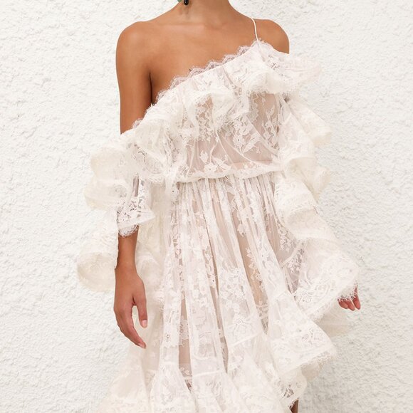 Zimmermann DAWNING Lace Mini Dress - Picture 2 of 11